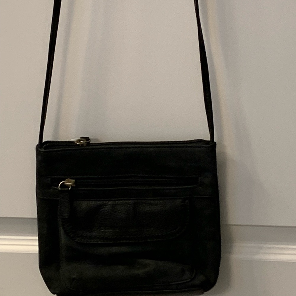 Suede crossbody
